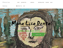 Tablet Screenshot of monalisadental.com